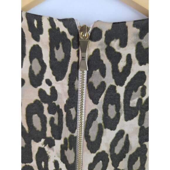 Kate Spade Womens Dress Size 2 Brown Leopard Short Sleeve Fit & Flare Mini Dress - Picture 14 of 15